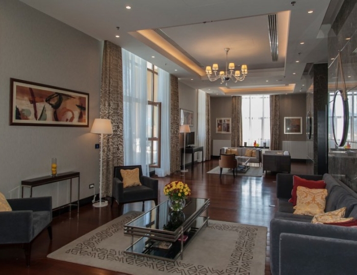 Гостиная Президентского Люкса - Отель Novotel Resort and Spa Krasnaya Polyana / Новотель Резорт и Спа Красная Поляна